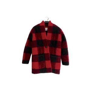 Wilfred Free Buffalo Check Plaid Puffer Jacket